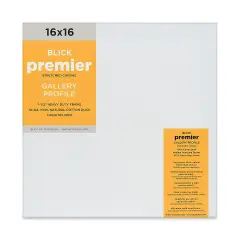 Blick Premier Stretched Cotton Canvas - Gallery Profile, Splined, 16" x 16"