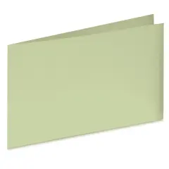 Arturo Horizontal Folded Card - 4-1/2" x 13-3/4", Celadon, Medium Greeting, Package of 100
