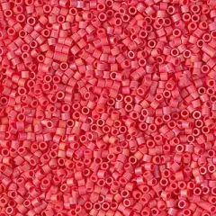 Miyuki Delica Bead 15/0, DBS0873, Matte Opaque Vermillion Red AB