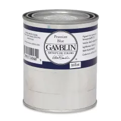 Gamblin Artist's Oil Color - Prussian Blue, 16 oz Can