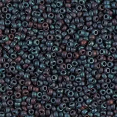Miyuki 11 Round Seed Bead, 11-2018, Matte Metallic Indigo Iris, 13 grams