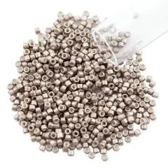 Miyuki Delica Seed Bead 11/0 Galvanized Semi-Matte Pewter