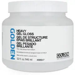 Golden Heavy Acrylic Gel Medium - Gloss, 32 oz jar