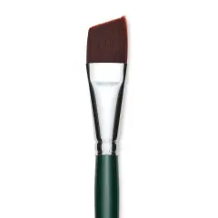 Silver Brush Ruby Satin Synthetic Brush - Angular, Size 3/4", Short Handle