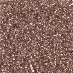 Miyuki 11 Round Seed Bead, 11-197, Copper Lined Crystal, 13 grams