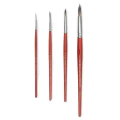 Blick Set of 4 Brushes - Round, Short Handle, Set of 4