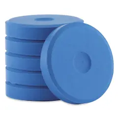 Richeson Tempera Cakes - Fluorescent Blue, Pkg of 6