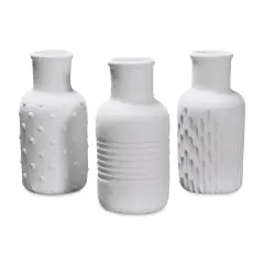 Mayco Earthenware Bisque Bud Vases - Textured, Set of 6