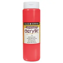 Daler-Rowney Graduate Acrylics - Metallic Red, 500 ml bottle