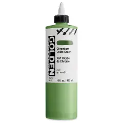 Golden High Flow Acrylics - Chromium Oxide Green, 16 oz bottle