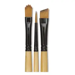 Dynasty Black Gold Decor Set - Floral Accent, Set of 3