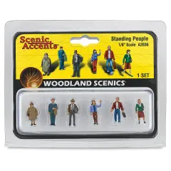 Woodland Scenics Model Scenery - Standing Scale People, Pkg of 6, 1/8"