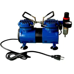 Paasche Air Compressor - 1/4 Horsepower, DA400R Oilless Piston with Regulator and Moisture Trap