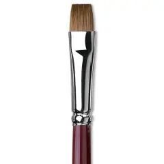 Da Vinci Kolinsky Red Oil Sable Brush - Bright, Long Handle, Size 12
