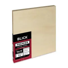 Blick Premier Wood Panel - 18" x 18", 1-1/2" Gallery Profile, Cradled
