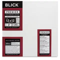 Blick Premier Heavyweight Stretched Cotton Canvas - 12" x 12", 2" Profile
