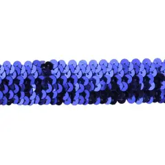 Belagio Stretch Sequin Trim, 1" Wide, 10-Yard Bolt, Royal Blue
