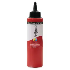 Daler-Rowney System3 Fluid Acrylic - Cadmium Red Hue, 250 ml