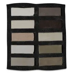 Art Spectrum Extra Soft Square Pastels - Umber and Earths, Set of 10