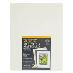 Lineco Cotton Rag Museum Mounting Boards - Pkg of 25,Aged White, 11" x 14"