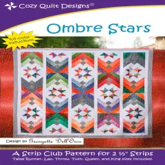 Ombre Stars Pattern 6 sizes by Georgette DellOrco for Cozy Quilt Designs