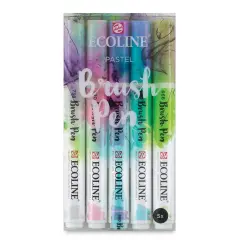 Royal Talens Ecoline Brush Marker Set - Pastel Colors, Set of 5