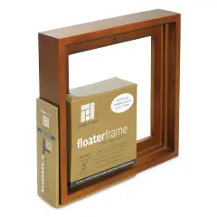 Ampersand Floaterframe - Bold, Walnut, 8" x 8", 7/8"
