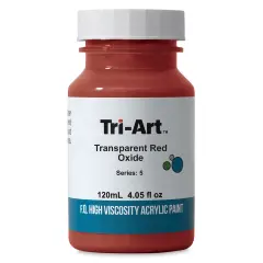 Tri-Art High Viscosity Artist Acrylic - Transparent Red Oxide, 120 ml jar