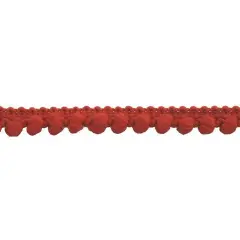 Belagio Pom Trim, 0.75" Wide, 25 Yards, Red