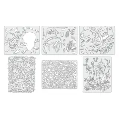 Iwata Artool Freehand Template - Set of 6, Wrath of Skull Master Mini