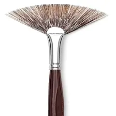 Da Vinci Grigio Synthetic Brush - Fan, Long Handle, Size 3