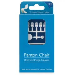 Schulcz Scale Model Furniture - Panton Chairs and Tables, Pkg of 12, 1:100, 1/8"