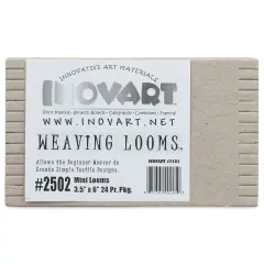 Inovart Chipboard Weaving Looms - Mini, 3-1/2" x 6", Pkg of 24
