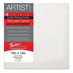 Fredrix Profile Cotton Canvas - 12" x 12", Gallerywrap