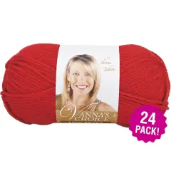 Multipack of 24 - Lion Brand Vanna's Choice Yarn-Scarlet