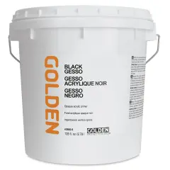 Golden Gesso - Black, 128 oz tub