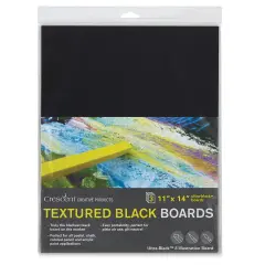 Crescent Textured Black Art Boards - Pkg of 3, 11" x 14"