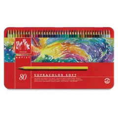 Caran d'Ache Supracolor Soft Aquarelle Pencil Set - Assorted Colors, Set of 80