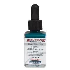 Schmincke Aero Color Professional Airbrush Color - 28 ml, Aero Metallic Green