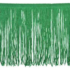 Belagio Chainette Fringe, 6" Wide, Emerald Green, 10-Yard Bolt