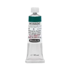 Schmincke Mussini Oil Color - Transparent, Helio Green Deep, 35 ml tube