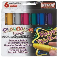 Playcolor - Metallic Colors, Set of 6, Pocket Sized