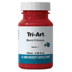 Tri-Art High Viscosity Artist Acrylic - Burnt Crimson, 120 ml jar