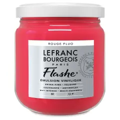 Lefranc & Bourgeois Flashe Vinyl Paint - Fluorescent Red, 400 ml jar