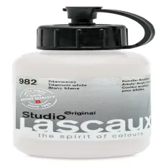 Lascaux Studio Acrylics - Titanium White, 85 ml bottle