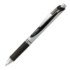 EnerGel RTX Retractable Liquid Gel Pen, (0.7mm) Metal Tip, Medium Line, Black Ink