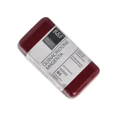 R&F Encaustic Paint Block - Quinacridone Magnenta, 40 ml block