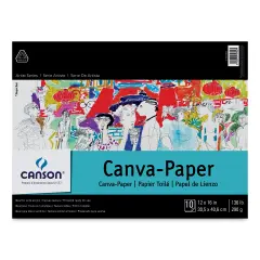 Canson Foundation Canva-Paper Pad - 12" x 16", White, 10 sheets