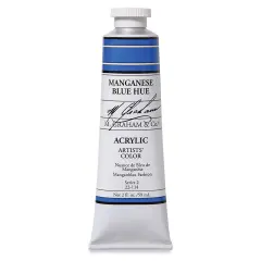 M. Graham Artists' Acrylics - Manganese Blue Hue, 2 oz tube