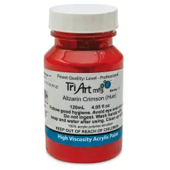 Tri-Art High Viscosity Artist Acrylic - Alizarin Crimson Hue, 120 ml jar
